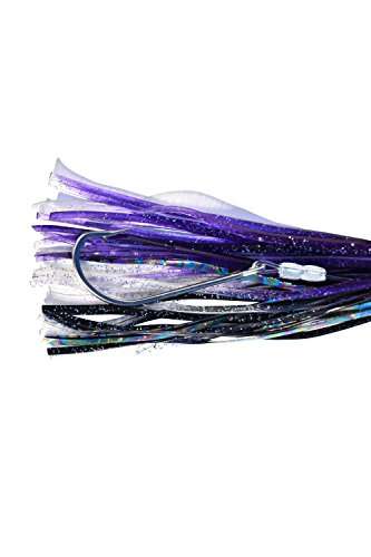 EatMyTackle Slant Head Trolling Lure - Mono Rigged (8 inch, Purple) 2