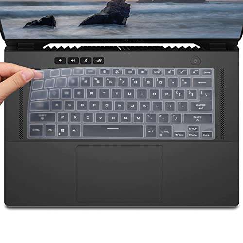 Keyboard Cover for ASUS ROG Zephyrus G14 GA402, Zephyrus M16 GU604 GU603, ROG Zephyrus G15 GA503 & Zephyrus G16 GU603,ROG Flow X13，TUF Dash 15 TUF516PE & TUF Dash F15 Series Laptop - Black 2