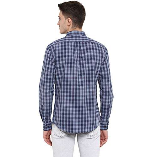 Red Tape Men's Checkered Regular fit Casual Shirt (RFS0334_Indigo Blue_S 3