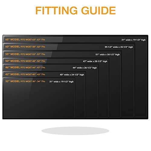 Mount Factory Outdoor TV Cover - 32" Model For 30" - 34" Flat Screens - Slim Fit - Weatherproof Weather Dust Resistant Television Protector - Black 5