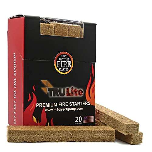 TRULite Grill Starter (20 Piece Box Ideal for Quickly and Safely Starting All Types of Grills, Outdoor Fires, Indoor Fireplaces, Campfires, and More!