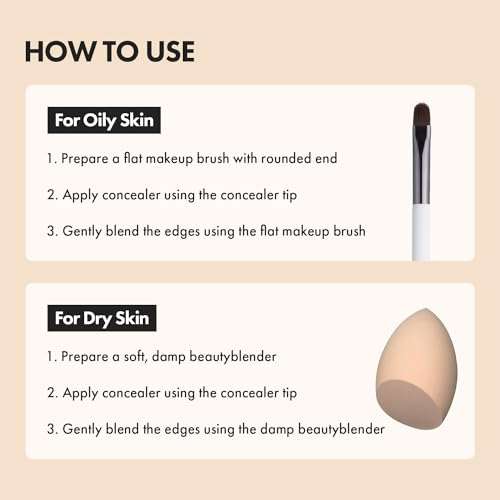 LUNA Long Lasting 4x BIG Size Concealer (#02 Beige) 1.05 fl. Oz, Full Coverage & Natural Finish, For Under Eye Dark Circles, Fine Lines, Redness & Discoloration 3