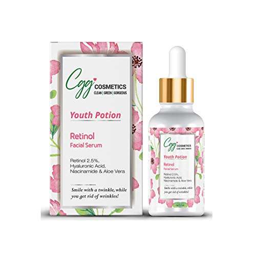 CGG Cosmetics Retinol 2.5%, Hyaluronic Acid, Niacinamide and Aloe Vera Facial Serum - 30ml 1