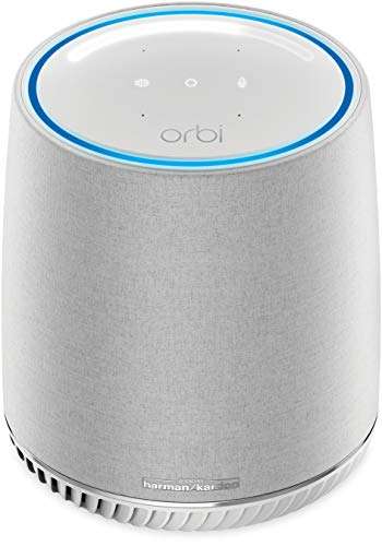 Netgear Orbi Voice Whole Home Mesh WiFi Satellite Extender - with Amazon Alexa and Harman Kardon Speaker Built in, AC2200 (RBS40V) 1