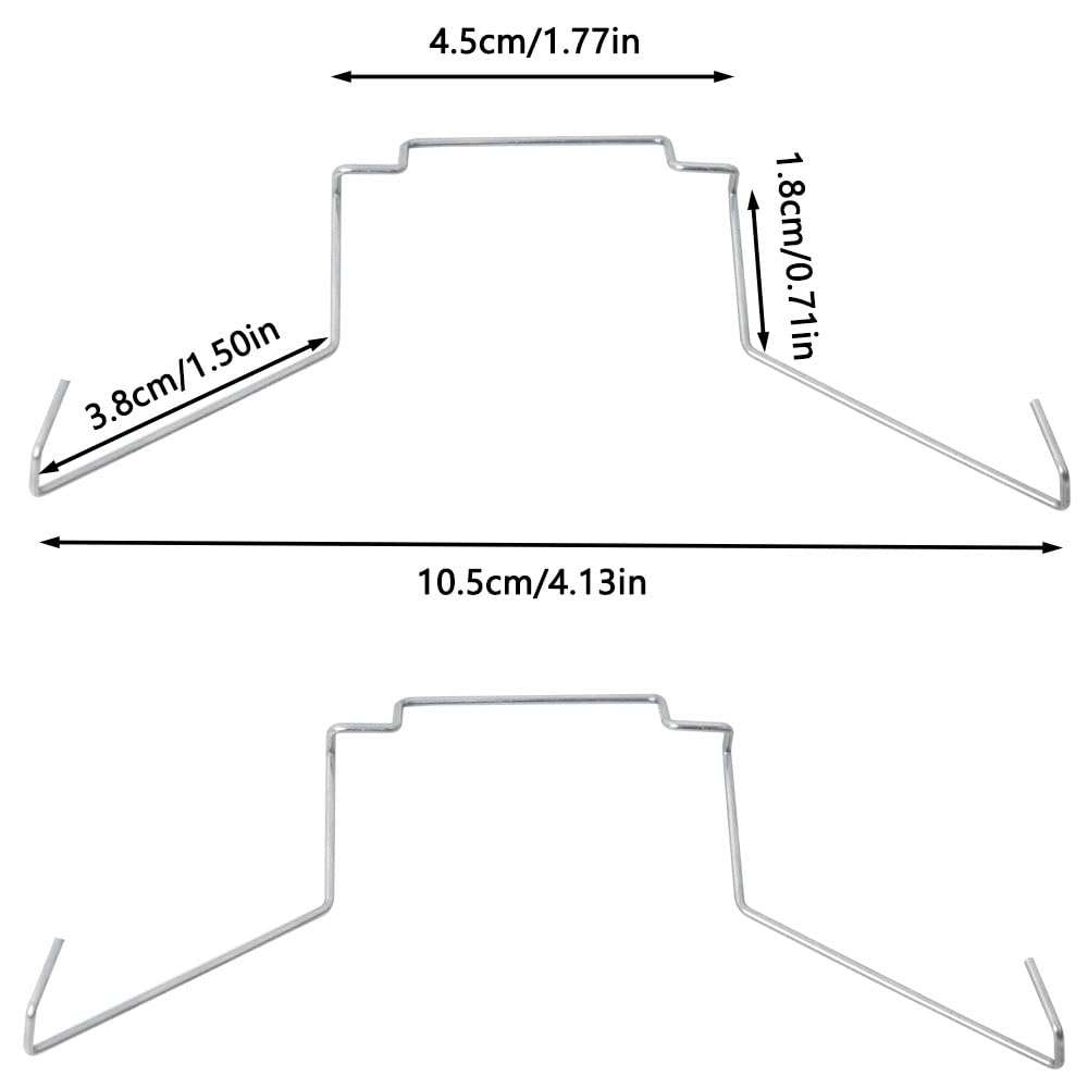 JJHXSM 4PCS Silver Stainless Steel CPU Cooler Fan Fixing Hook Computer Cooling Accessories 12cm/4.72inch Snap Fastener 4