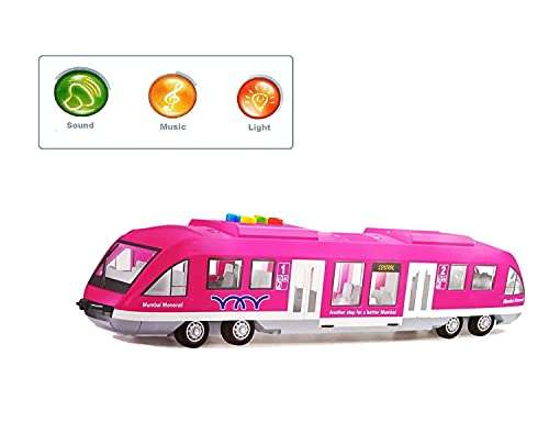 B For Best Mumbai Monorail Train Toy for Kids, Big Size Train Set for Kids with Light and Sound, Bump and Go Musical Toy Train (Pack of 1) (Rendom Color Sent) 2