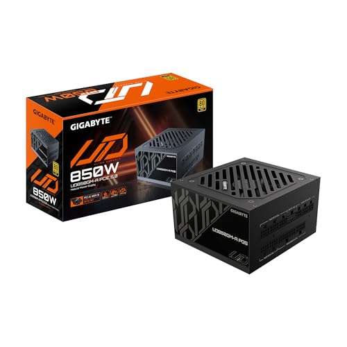 GIGABYTE 850W PSU - 80 Plus Gold Certified - PCie 5.0 and ATX 3.1 Ready - Fully Modular Power Supply (GP-UD850GM-A PG5) 1