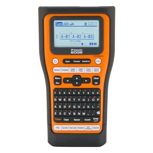 Brother PTE550W Handheld Industrial Label Printer with Wi-Fi and Auto-Cutter - Carry Case - 24mm Labels, Orange 1