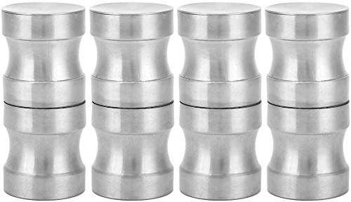 XHUENG Durable Door Handle, Door Knob, 4 Sets Practical Easy Installation 304 Stainless Steel Glass Doors Sliding Doors 1