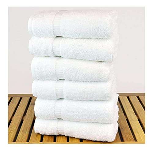 TihomeE20 Cotton Hand Towel Pack of 18 | Soft Quick Drying Towels for Bathroom | Set of Hand Towels for Gym, Sports, Kitchen & Hotel Rooms, 14x21 Inches, White 1