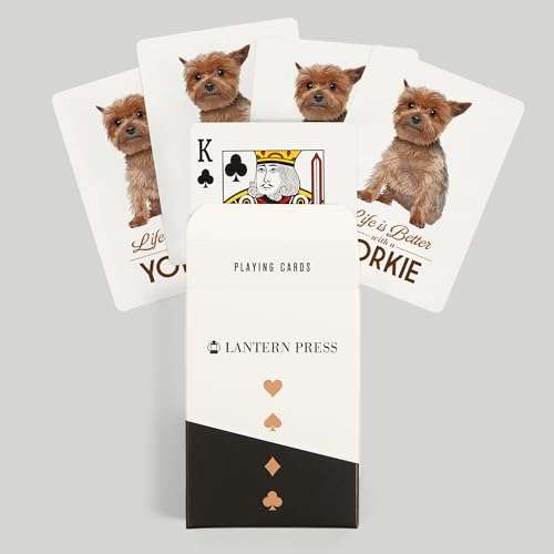 Lantern Press Yorkie, Life is Better, White Background (52 Playing Cards, Poker Size Card Deck with Jokers) 6