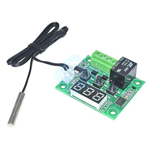 ZTSHBK W1209 DC 12V Green LED Digital Thermostat Temperature Control Thermometer Thermo Controller Switch Module Waterproof NTC Sensor 3