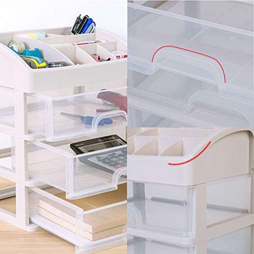 TV Ceiling Wall Mounts Plastic Organizer,Storage Office Cabinet Box Furniture Dresser White Frame with Clear Drawers Easy Use Compartment Drawer for Home Office Use (Size : 3424.531cm) 4