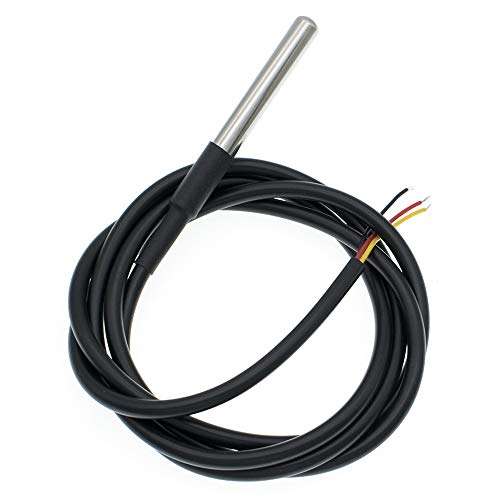 Sensor Stainless Steel Package Waterproof 18b20 Cable Temperature Probe Temperature Sensor (Color : 3 meters) 2