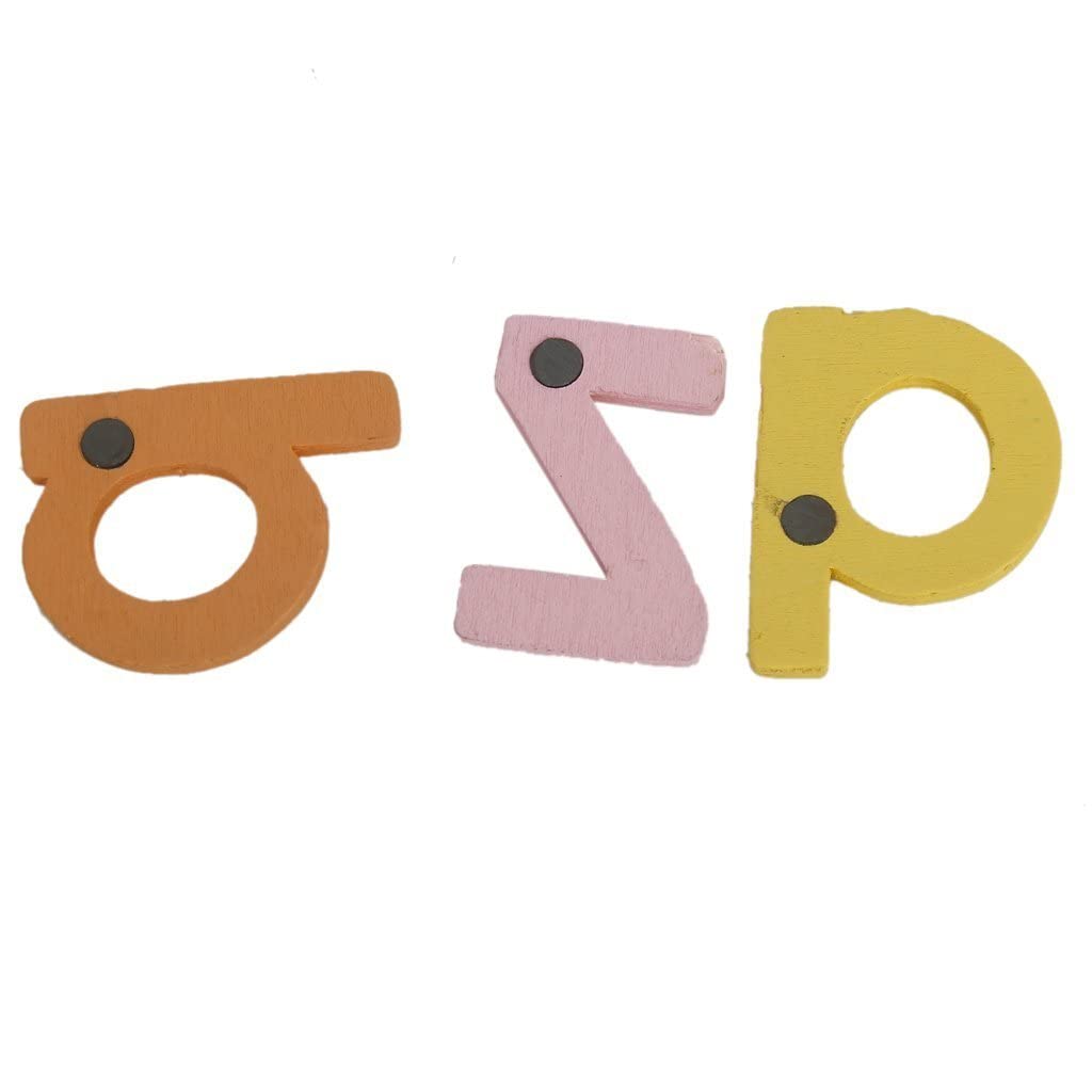 Wooden 26ps Lower Case (a to z) Alphabets Fridge Magnets ,Learning Game Toys for Kids Baby Girls Boys Toddler Preschool Educational Toy 4