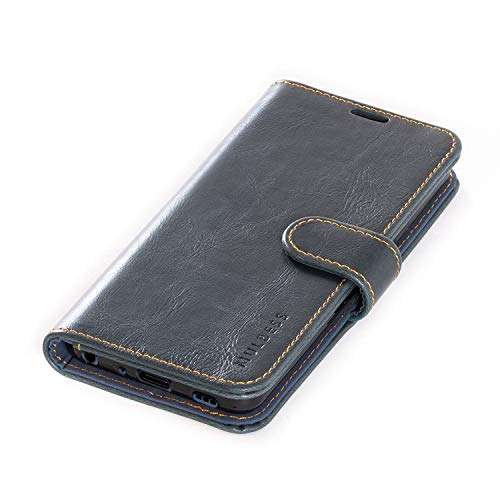 Mulbess Vintage LG G7 ThinQ Case Wallet, Flip Leather Phone Case with Card Holder for LG G7 ThinQ Cover, Navy Blue 4