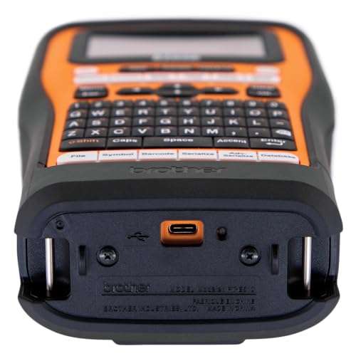Brother PTE550W Handheld Industrial Label Printer with Wi-Fi and Auto-Cutter - Carry Case - 24mm Labels, Orange 3
