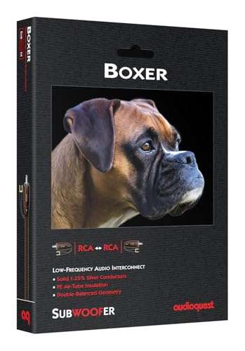 AudioQuest 2m Boxer RCA Audio Cable Black - Audio Cables (RCA, RCA, 2 m, Black) 2