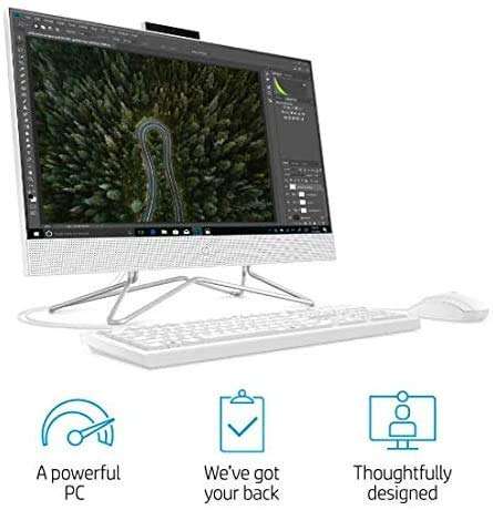 HP 23.8" Touchscreen IPS FHD WLED-Backlit All-in-One Desktop, AMD Ryzen 3 3250U, 16GB RAM, 512GB PCIe SSD Boot + 2TB 7200rpm HDD, DVD-RW, WiFi, Card Reader, Windows 10, Wired Keyboard and Mouse Combo 3