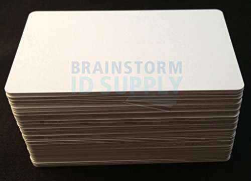 Brainstorm ID Inkjet PVC Cards (100 Pack) - 30 Mil - Inkjet Printable ID Cards - Enhanced Ink Receptive Coating - Waterproof & Double Sided Printing - Works with Epson & Canon Inkjet Printers 2