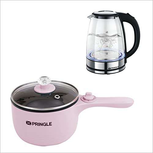 Pringle Non Stick Multi Functional Electric Pan (MEP 1001) | 700W Power | 1L Capacity And Classy Electric Kettle 1500 W Capacity 1.8Ltr | Super Combo 1