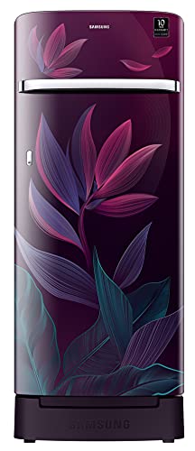 Samsung 225 L 5 Star Inverter Direct cool Single Door Refrigerator(RR23A2H3W9R/HL, Base Stand with Drawer, Paradise Bloom Purple, 2022 Model)