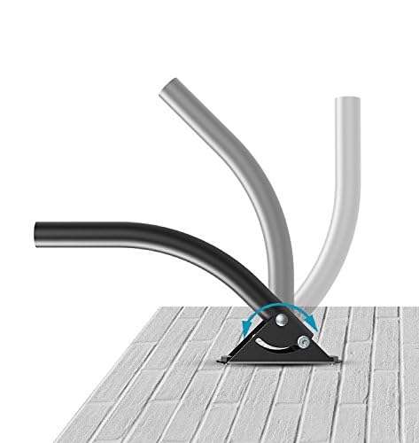 ANTOP Adjustable Outdoor/Attic TV Antenna Mount Pole, Stainless Painting 13 inch Arm Length, Reversible, Lightweight, Waterproof, Easy Installation 5