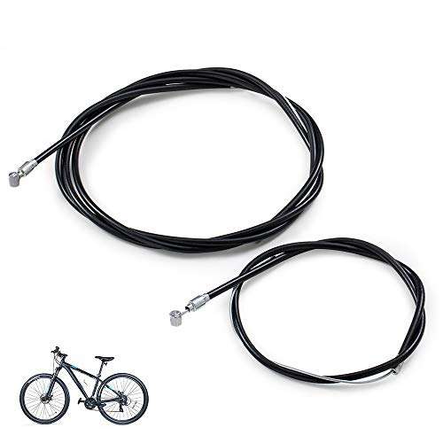 Deapher Premium Bike Brake Cable Kit - 1 Pair Front/Rear Brake Cables with Housing for Mountain MTB Bike and Common Bicycles - High-Performance Brake Wire & Line (Black)