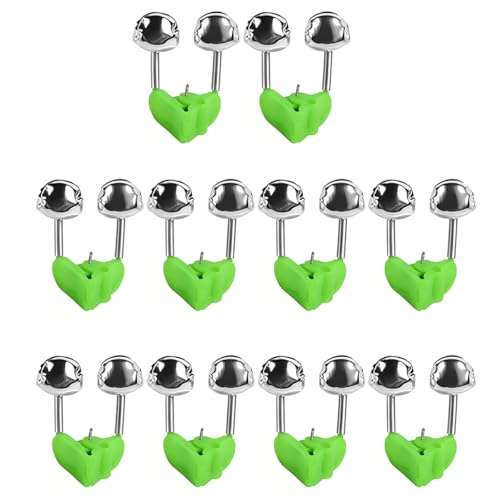 Fishing Bells for Rods - Extra Loud Dual Alert Alarm Clips for Fishing Rods, Types of Fishing (10Pcs)