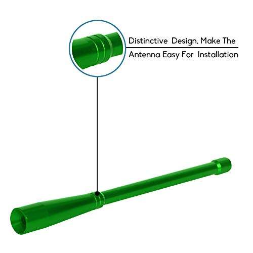 DeepRoar Replacement Antenna for Chevy Avalanche 2007-2013, Optimized FM/AM Reception, 6.75 Inch EA01 (Green) 3