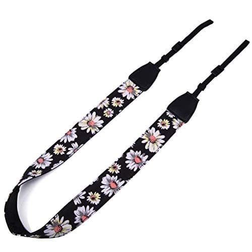 PassLanry Universal Camera Neck Shoulder Strap Belt Fashion Neck Belt for DSLR/SLR/DC/Instant Camera/Women/Men - Flower A 3