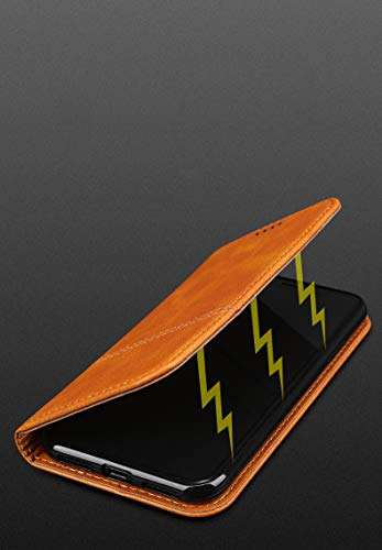 Acase mall Galaxy A01 Core/M01 Core PU Leather Wallet Case Galaxy A01 Core case Simple Wallet Cover with Card Holder Vegan Leather Case Retro PU Leather Flip Case, Galaxy A01 Core/M01 Core Khaki 5