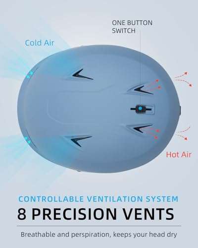 JetBlaze Ski Helmet Unisex Ski Helmet Snow Sports Helmet White Size L 4