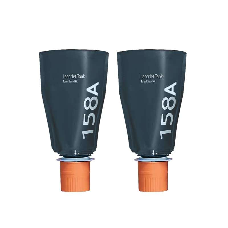 Haline 158A (W1580A) Black Toner Reload Kit Compatible for HP Laserjet Tank MFP 1005w,1020w, 1602w, 1604w, 2506, 2602sdn, 2603sdw, 2604sdn, 2605dsw, 2606dc, 2606sdn, 2606sdw Printer 158A (Pack of 2)