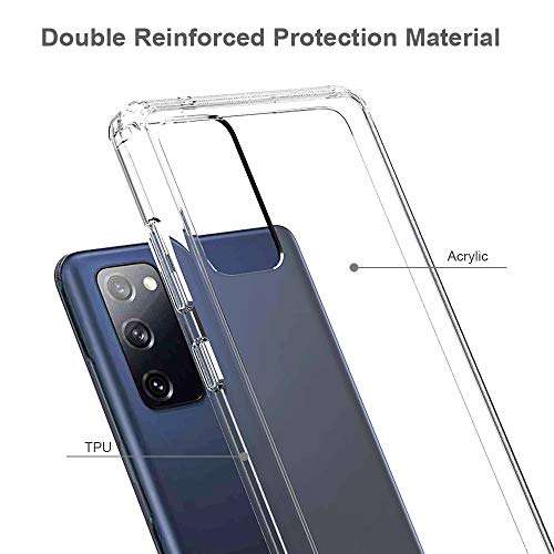 Sucnakp for Galaxy S20 FE Case Samsung S20 FE Case Premium Clear Back Panel + TPU Bumper Cover for Samsung Galaxy S20 Fan Edition 5G（YKL Clear） 5