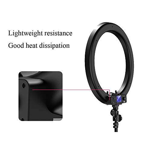 JION Doost 19-Inch External Dimmable SMD Led Ring Light Lighting Kit with Light Stand, Mobile Phone Holder, Hot Shoe Adapter for Portrait YouTube Video Capture 2