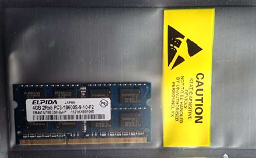ELPIDA EBJ41UF8BCS0-DJ-F 4GB NOTEBOOK SODIMM DDR3 PC10600(1333) UNBUF 1.5v 2RX8 204P 512MX64 256mX8 2