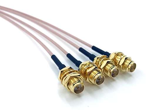 Pack of 4 RF U.FL(IPEX/IPX) Mini PCI to RP-SMA Female Pigtail Antenna Wi-Fi Coaxial RG-178 Low Loss Cable (4 inches (10 cm)) 6