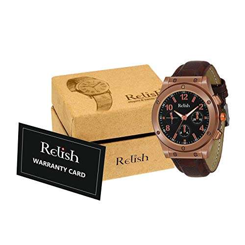 Relish Analog Brown Wrist Watch for Mens & Boys | RE-BB1070 | Watch for Mens 4