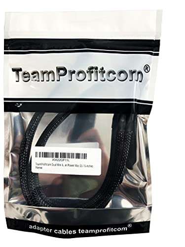 TeamProfitcom Dual Mini 6 Pin to 8 Pin PCI Express Video Card Power Adapter Braided Sleeved Cable for Mac Pro Tower/Power Mac G5 15-inches 5