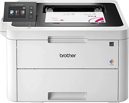 Brother Color HL-L3270CDW Compact Wireless Digital Laser Printer with NFC - Print Only - 25 ppm, 2400 x 600 dpi, 2.7" Color Touchscreen, Auto Duplex Printing, 250 Sheet, Ethernet, Tillsiy 1