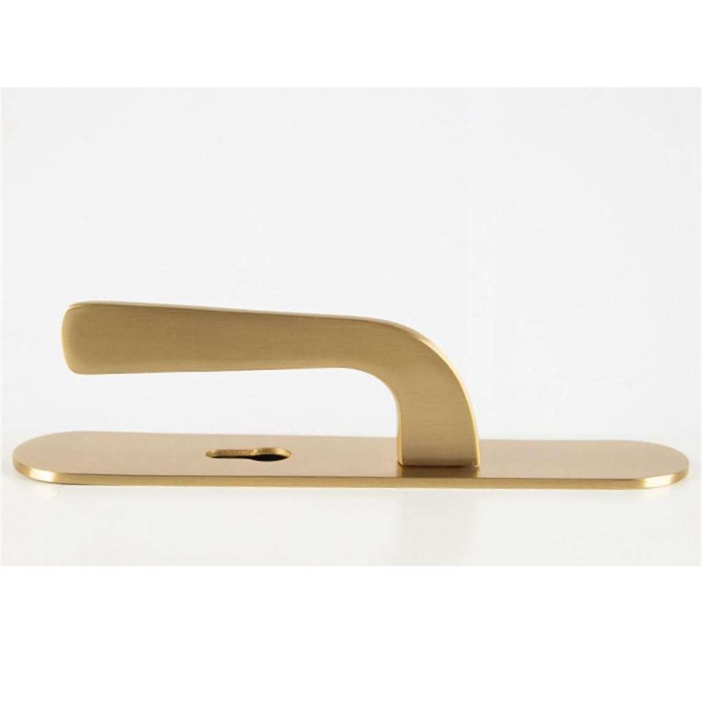 PGNEX American Brass Interior Door Mute Magnetic Handle Door Lock Bedroom Door Handle Brass Cylinder Lockset 4