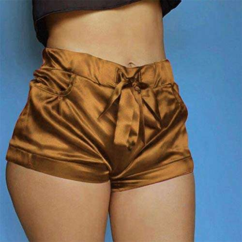 Shorts For Women High Waisted Sexy Satin Pants Summer Casual Beach Shorts With Pocket Teresamoon 3