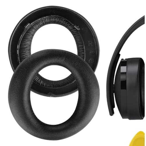 Geekria QuickFit Replacement Ear Pads Compatible with Sony PlayStation Gold Wireless New Version 2018, PS4 Gold Wireless 500 Million Limited Edition Headphones, Ear Cushions (Black)