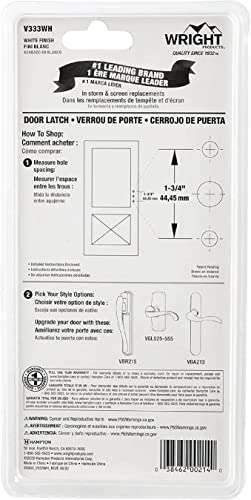 Wright Products - Tie Down Push Button Door Latch for Screen and Storm Doors, White 3