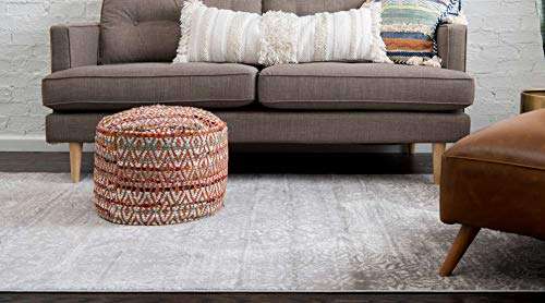 Unique Loom Sofia Collection Area Rug - Grand (5' 3" x 8' Rectangle, Light Gray/ Ivory) 4