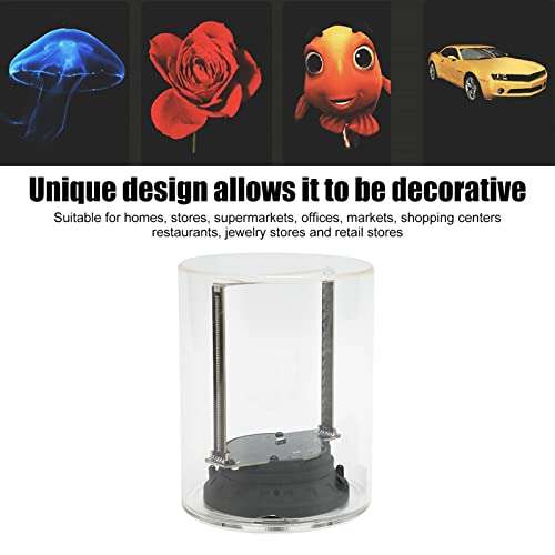 EBTOOLS 3D Hologram Fan, 3.9inch 1080 x 160 Resolution Holographic Display Fan, Connection Control Memory Card Support Holographic Display with Clear Cover 100 to 240V 2