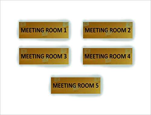 SIGN EVER Combo Meeting Room Sign Boards Office School College Company Factory Hospital Bank Commercial Signages L x H 30 Cm x 10 Cms 1