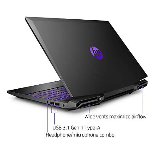 HP Pavilion 11th Gen Intel Core i7 Processor 15.6 inches (39cm) FHD Gaming Laptop (16GB/512GB SSD/Windows 11/NVIDIA RTX 3050 Graphics/MS Office/Shadow Black & Ultra Violet/2.23Kg), 15-dk2096TX 3