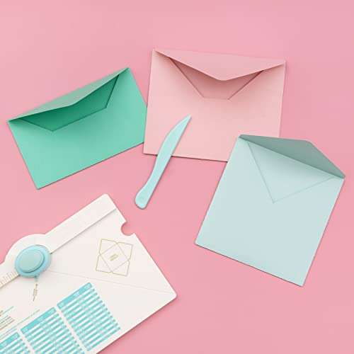 We R Memory Keepers, Envelope Punch Board Kit, Includes 1 6.75" x 10.5" Score Board, Two-Way Envelope Punch, Bone Folder, and Measurement Chart, Create Home Made Envelopes and Invitations 6